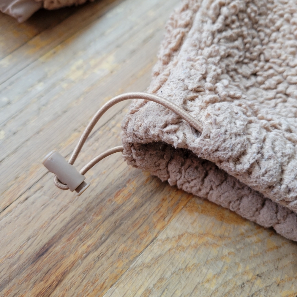 Victoria Secret Sz S Tan Sherpa 1/4 Zip Sweatshirt - Picture 6 of 10